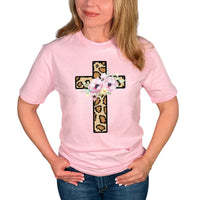 Thumbnail for Floral Leopard Cross T Shirt