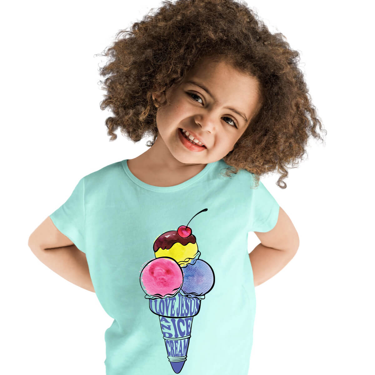 I Love Jesus And Ice Cream Toddler T Shirt