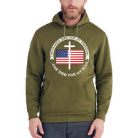 Thumbnail for Thousands Died For My Freedom One Died For My Soul Men's Sweatshirt Hoodie