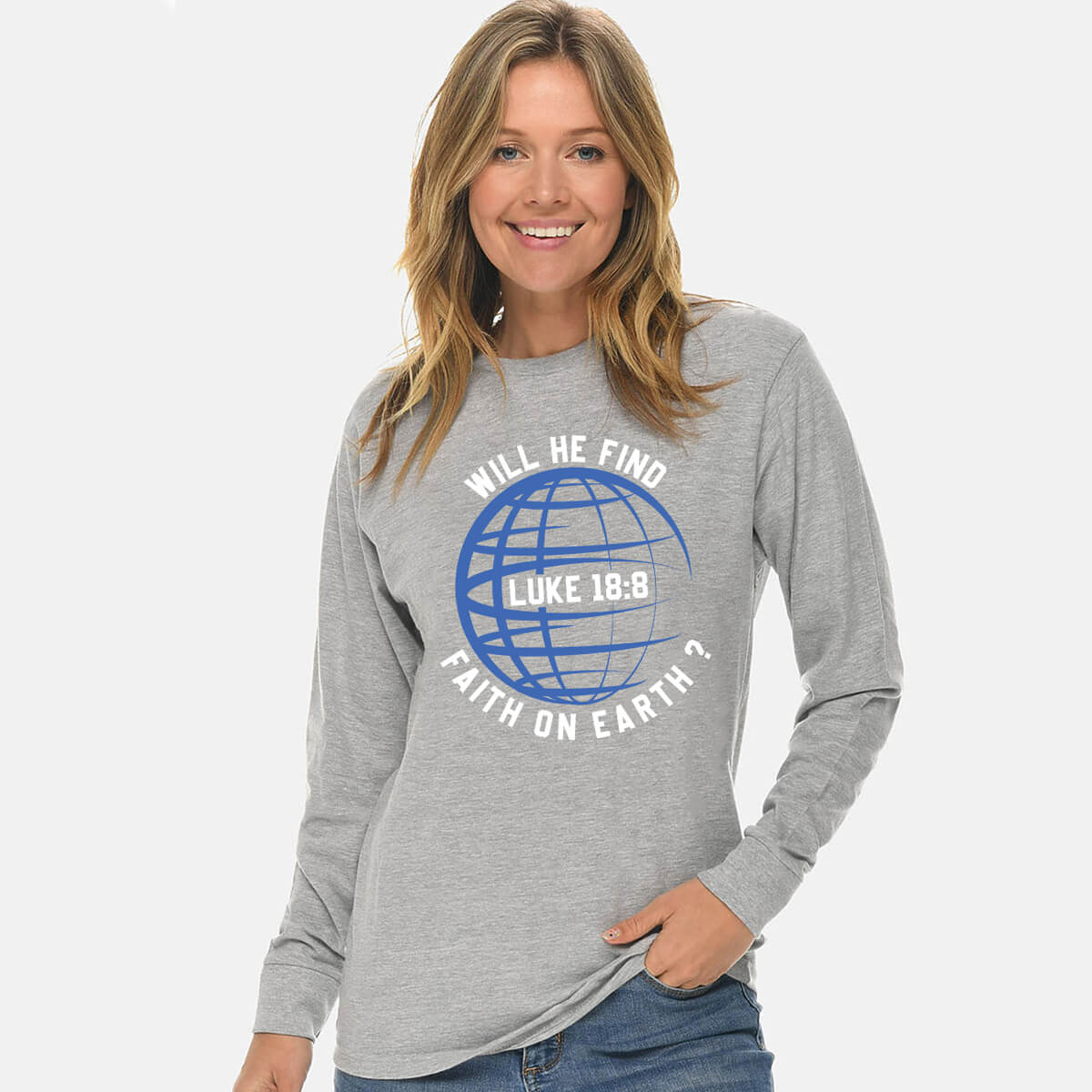 Will He Find Find Faith On Earth? Long Sleeve T Shirt