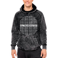 Thumbnail for All The People Say Amen Mineral Wash Men's Sweatshirt Hoodie