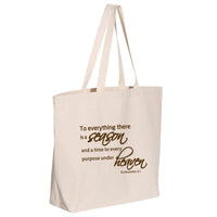 Thumbnail for To Everything There Is A Season Jumbo Tote Canvas Bag
