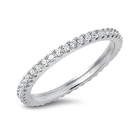 Thumbnail for Eternity CZ Ring Sterling Silver Jewelry