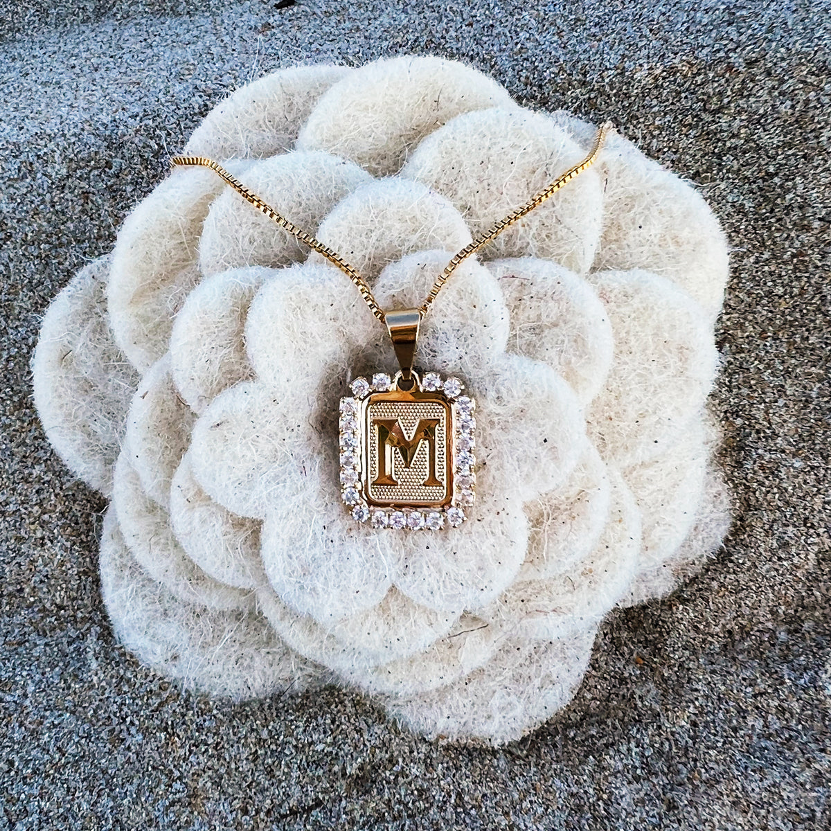 Personalized CZ Letter Necklace Gold Filled Jewelry