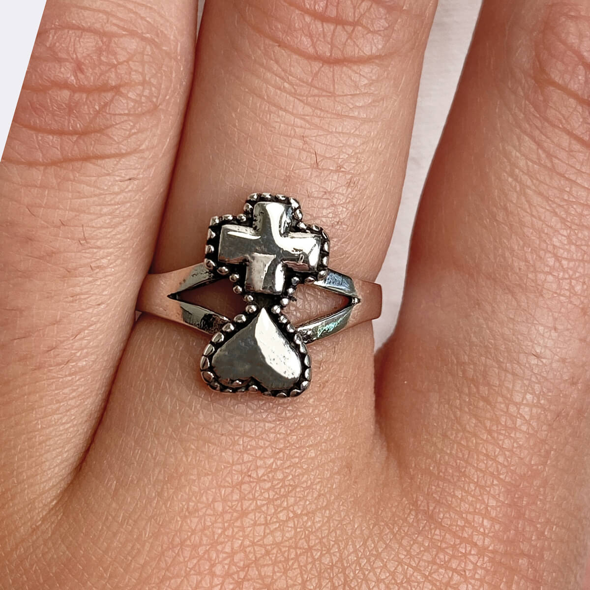 Heart For The Cross Ring Sterling Silver Jewelry