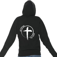 Thumbnail for All Things By Faith Cross Full Zip Sweatshirt Hoodie