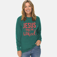 Thumbnail for Jesus Take The Wheel Unisex Long Sleeve T Shirt