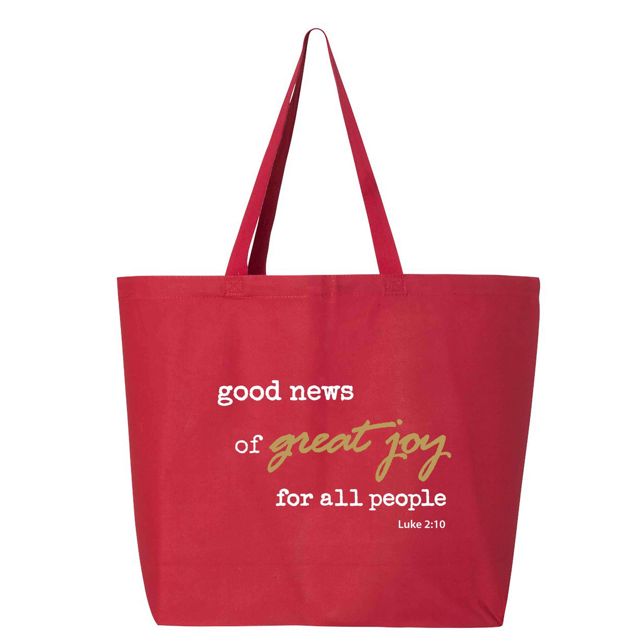 Good News Of Great Joy For All People Jumbo Tote Canvas Bag