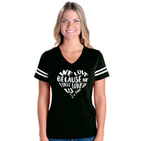 Thumbnail for Set Of Two Different Women's V Neck Semifitted Football Size XL FINAL SALE ITEM