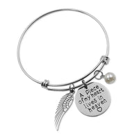 Thumbnail for A Piece Of My Heart Lives In Heaven Stainless Steel Bracelet Jewelry