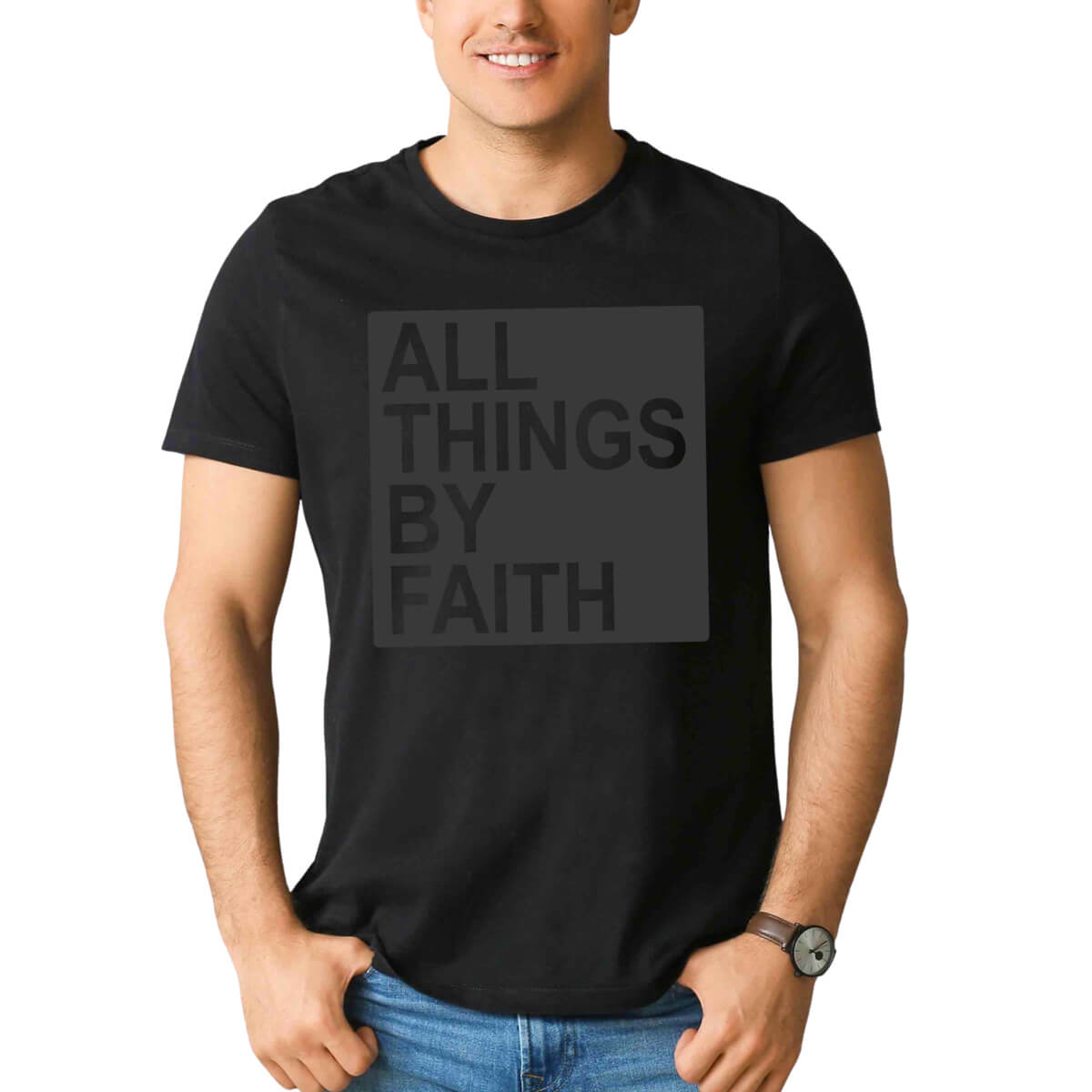 All Things By Faith Men's T-Shirt