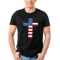Thumbnail for American Flag Cross Men's T-Shirt