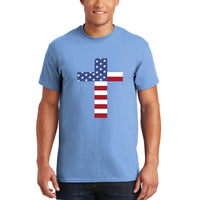 Thumbnail for American Flag Cross Men's T-Shirt