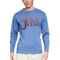 Thumbnail for Around Here We Pray In Jesus Name' Men's Long Sleeve T Shirt