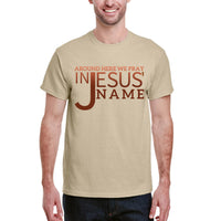 Thumbnail for Around Here We Pray In Jesus' Name Men's T-Shirt