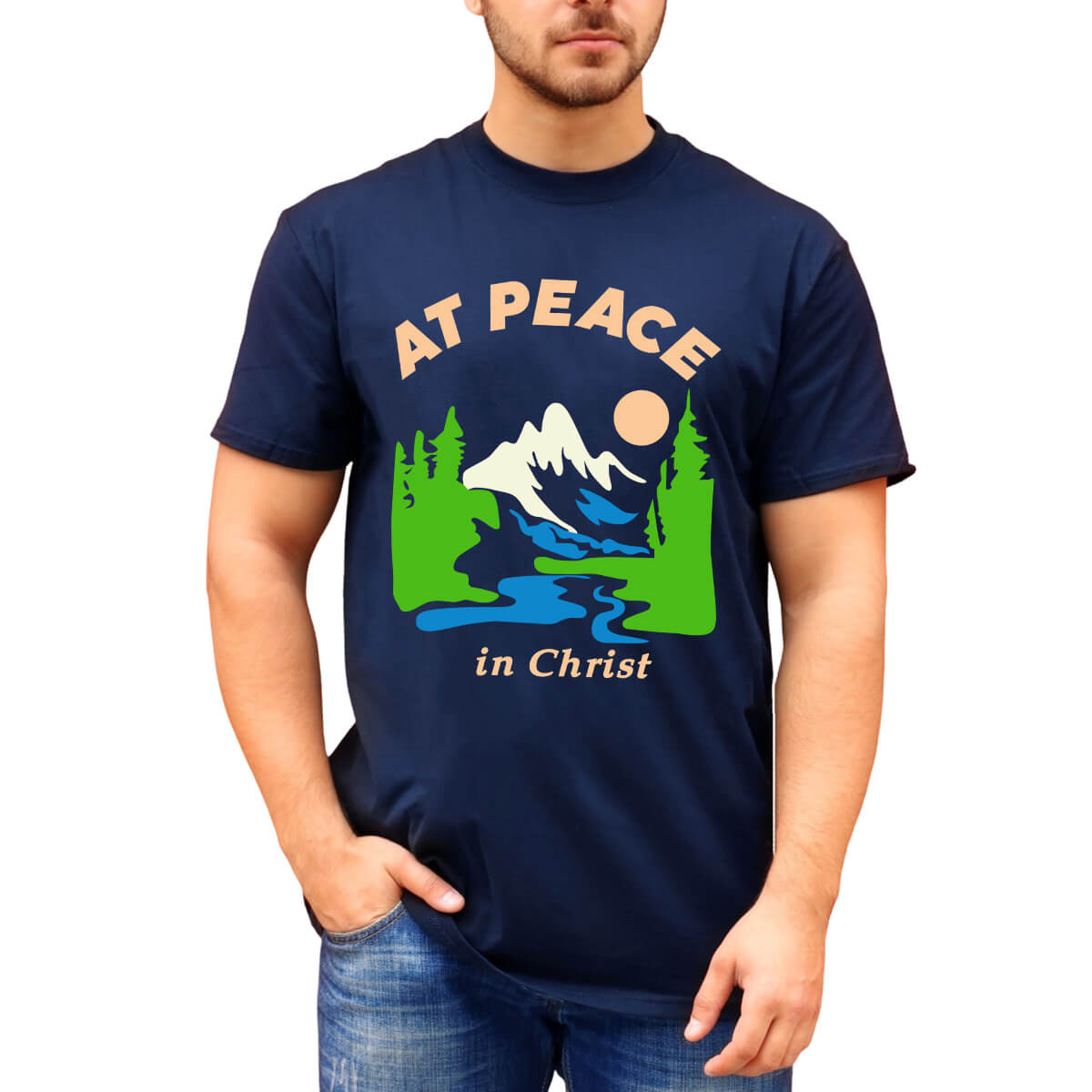 At Peace In Christ Men's T-Shirt