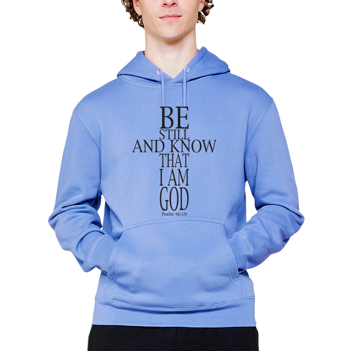 Be Still And Know That I Am God Cross Men's Sweatshirt Hoodie