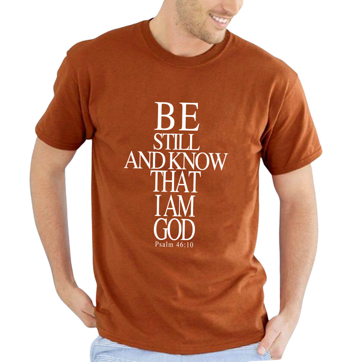 Be Still And Know Cross Men's T-Shirt