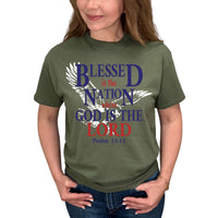Thumbnail for Blessed Is The Nation Whose God Is The Lord T-Shirt