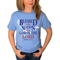 Thumbnail for Blessed Is The Nation Whose God Is The Lord T-Shirt