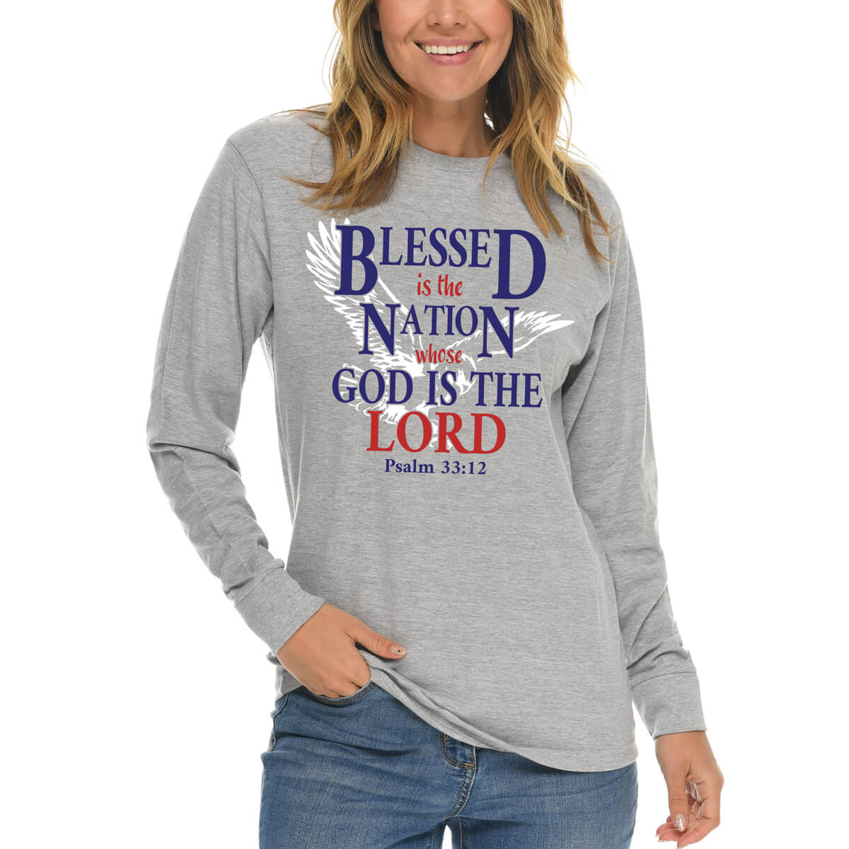 Blessed Is The Nation Whose God Is The Lord Long Sleeve T Shirt