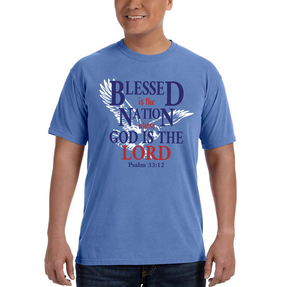 Blessed Is The Nation Whose God Is The Lord Men's T-Shirt