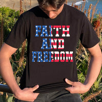 Thumbnail for Faith And Freedom In America Men's T-Shirt