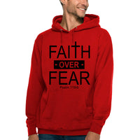 Thumbnail for Faith Over Fear Cross Men's Sweatshirt Hoodie