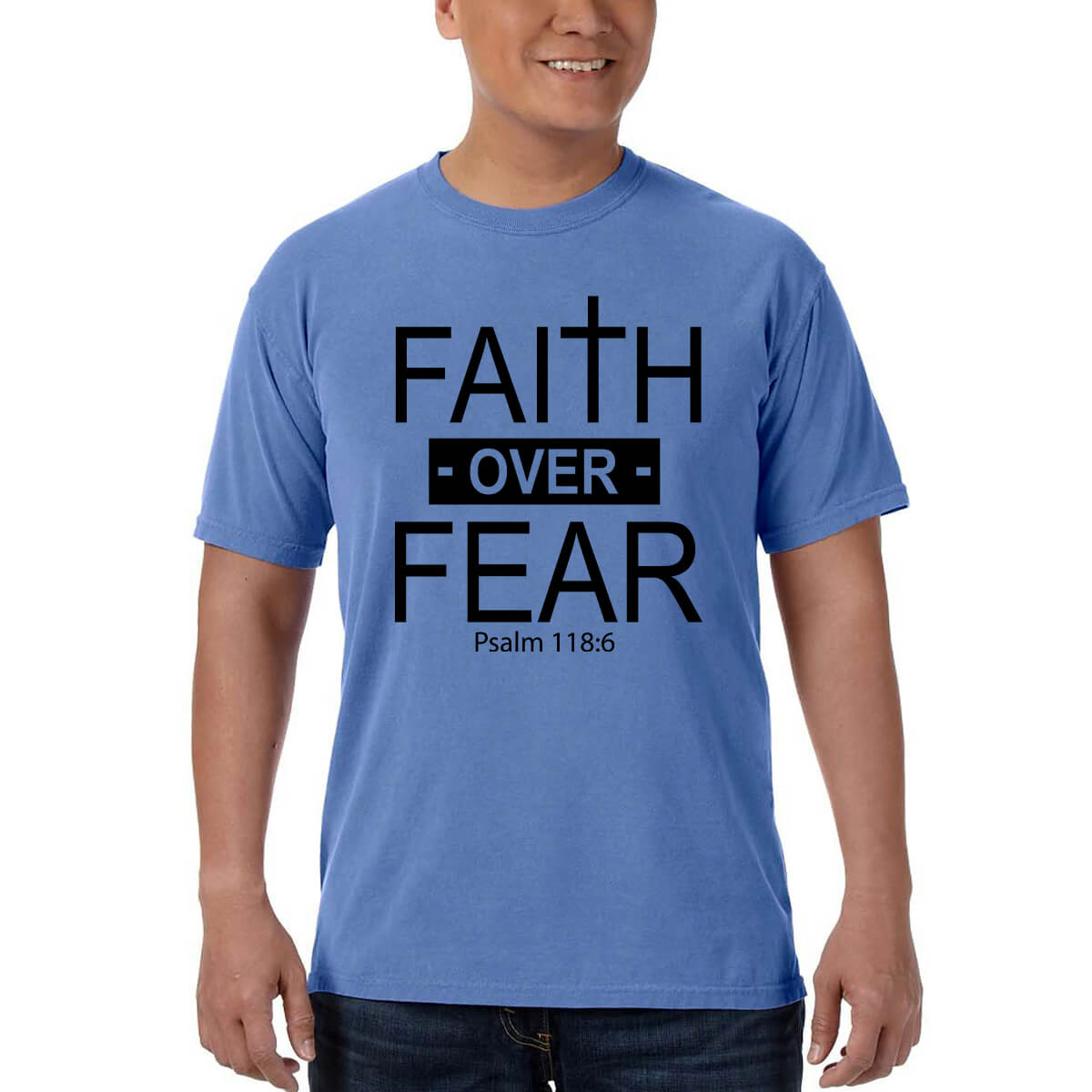 Faith Over Fear Cross Men's T-Shirt