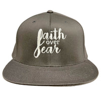 Thumbnail for Faith Over Fear Embroidered Fitted Cap FINAL SALE ITEM