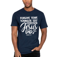 Thumbnail for Forgive Your Younger Self Because Jesus Did Men's T-Shirt