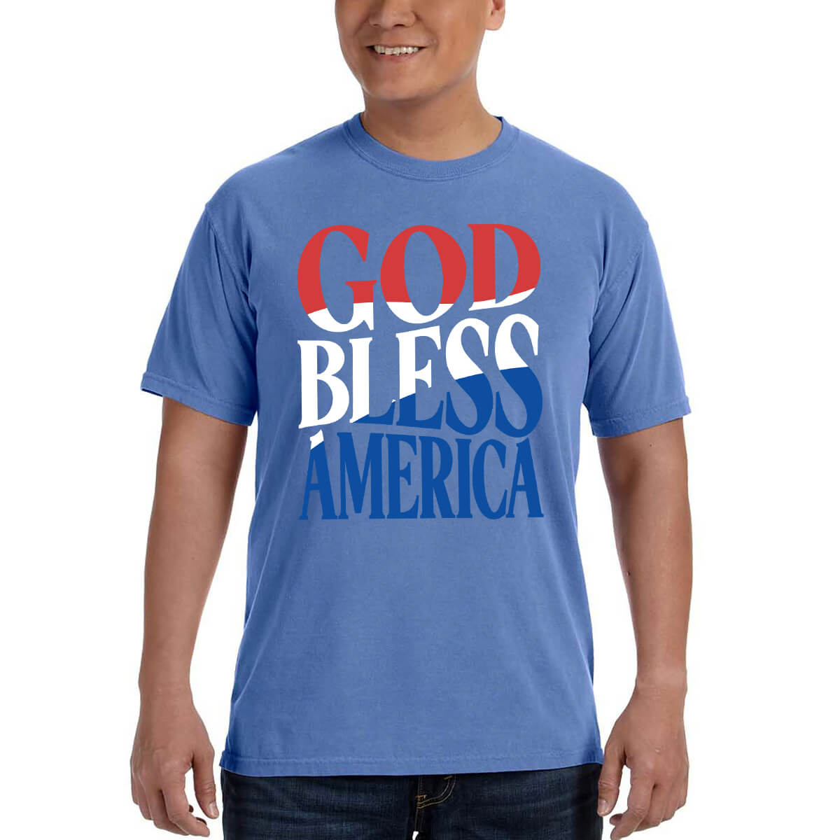 God Bless America Flag Men's T-Shirt