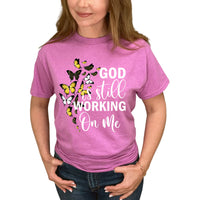 Thumbnail for God Is Still Working On Me Butterflies T-Shirt