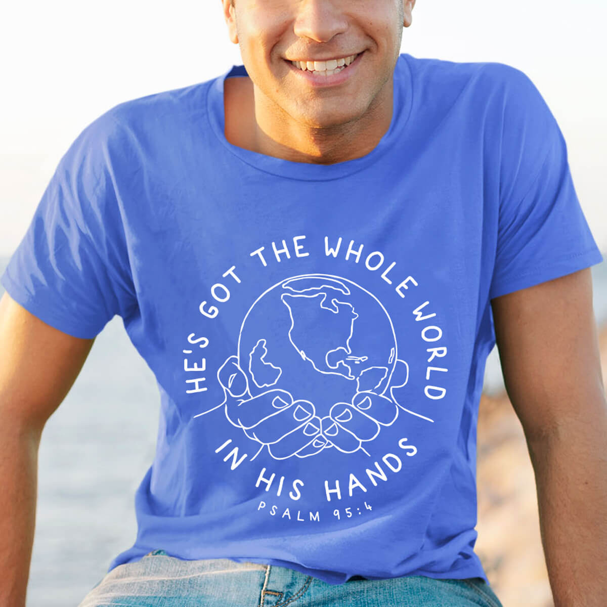 He's Got The Whole World In His Hands Men's T-Shirt