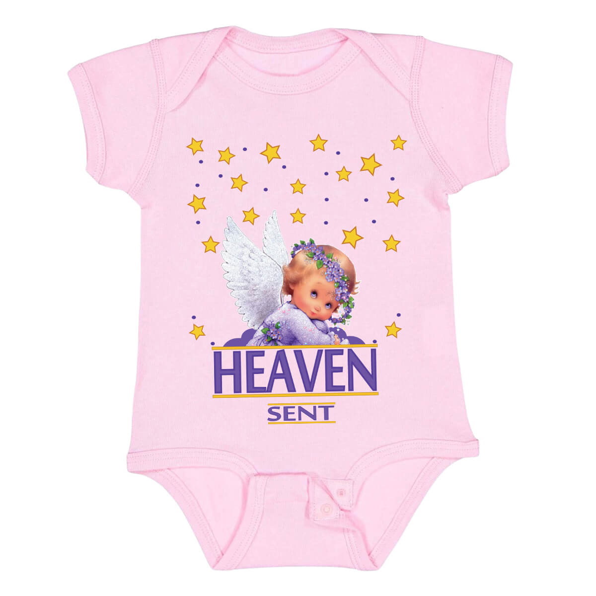 Heaven Sent Purple Angel Infant Bodysuit Onesie