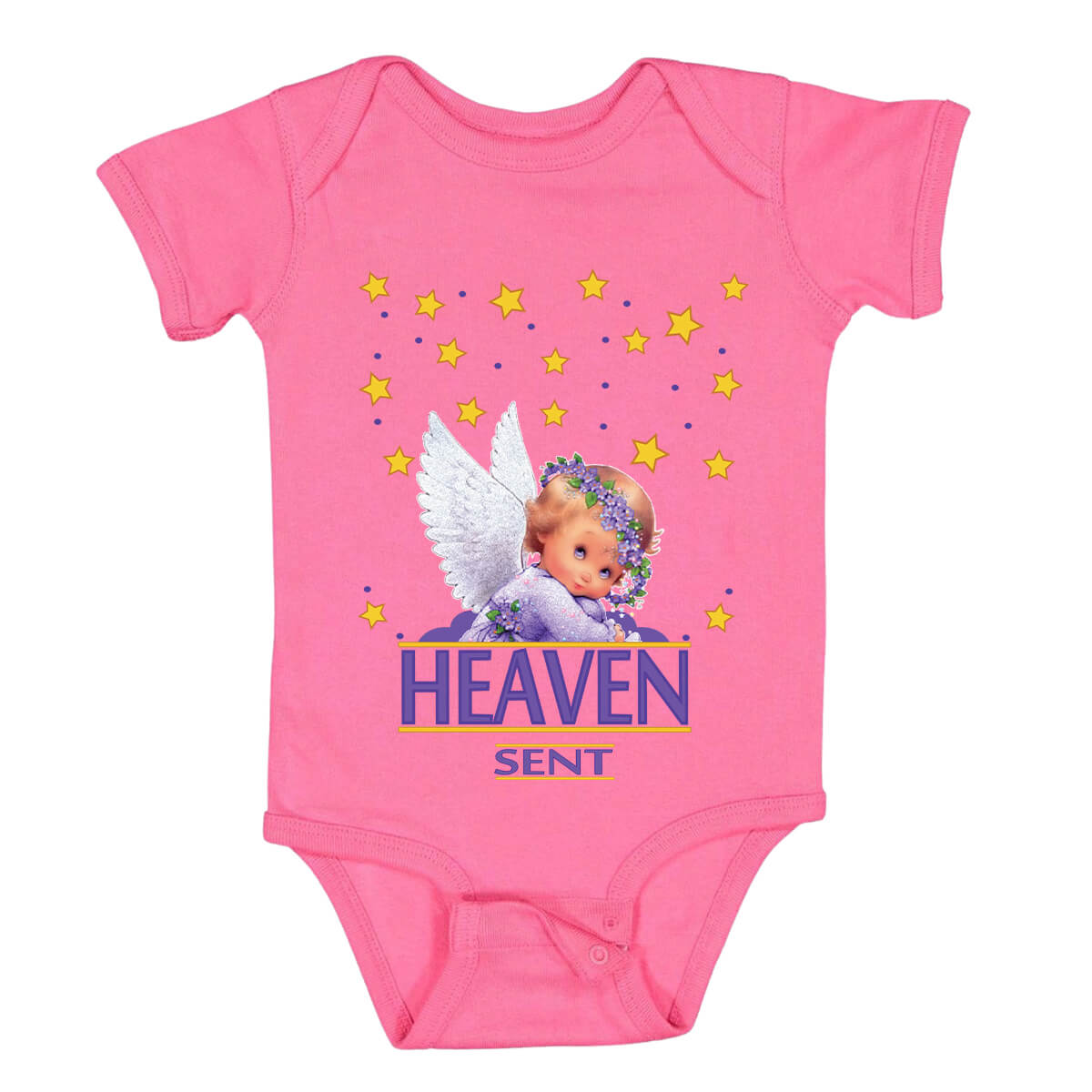Heaven Sent Purple Angel Infant Bodysuit Onesie