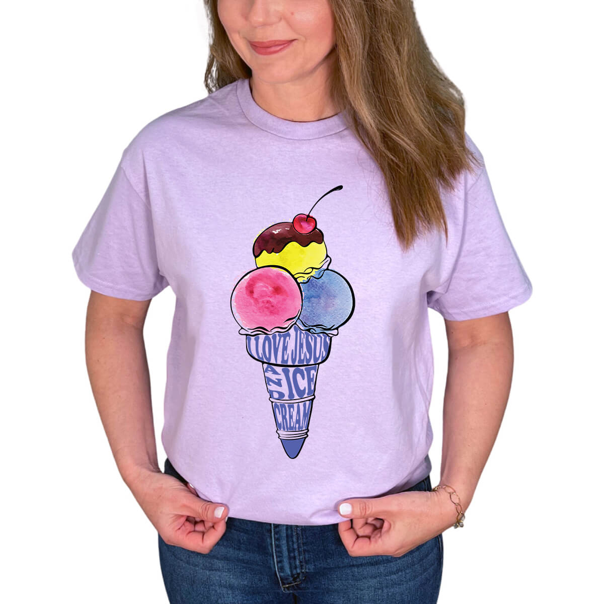 I Love Jesus And Ice Cream T Shirt