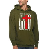 Thumbnail for I Stand For The Flag And Kneel Before God Men's Sweatshirt Hoodie