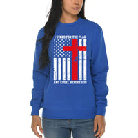 Thumbnail for I Stand For The Flag And Kneel Before God Crewneck Sweatshirt