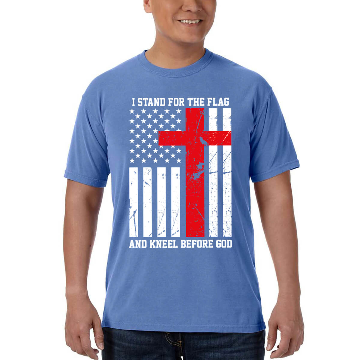 I Stand For The Flag And Kneel Before God Men's T-Shirt