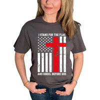 Thumbnail for I Stand For The Flag And Kneel Before God T-Shirt