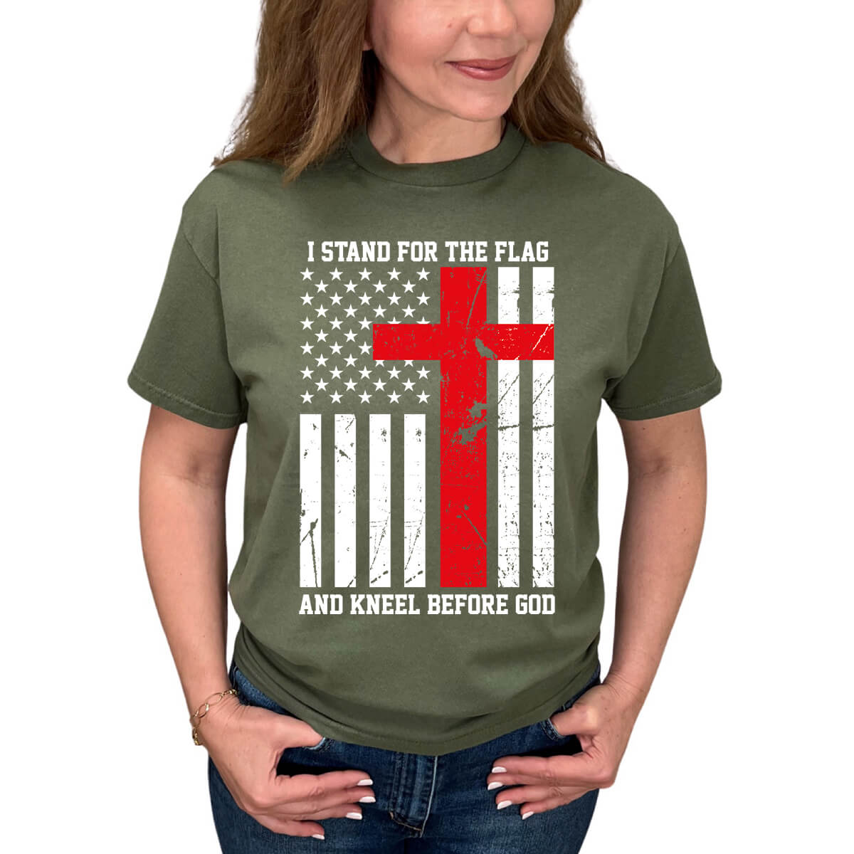 I Stand For The Flag And Kneel Before God T-Shirt