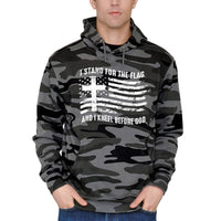 Thumbnail for I Stand For The Flag And I Kneel Before God Camo Men's Sweatshirt Hoodie