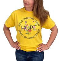 Thumbnail for Jesus Christ My Living Hope Floral T-Shirt
