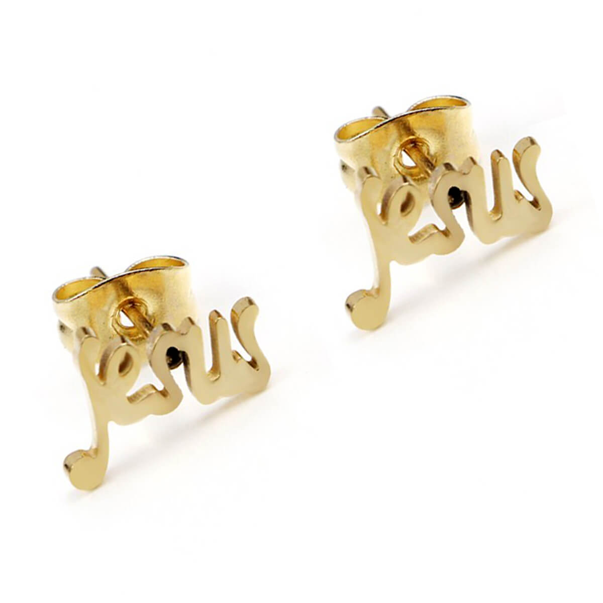Jesus Stud Earrings Stainless Steel Jewelry