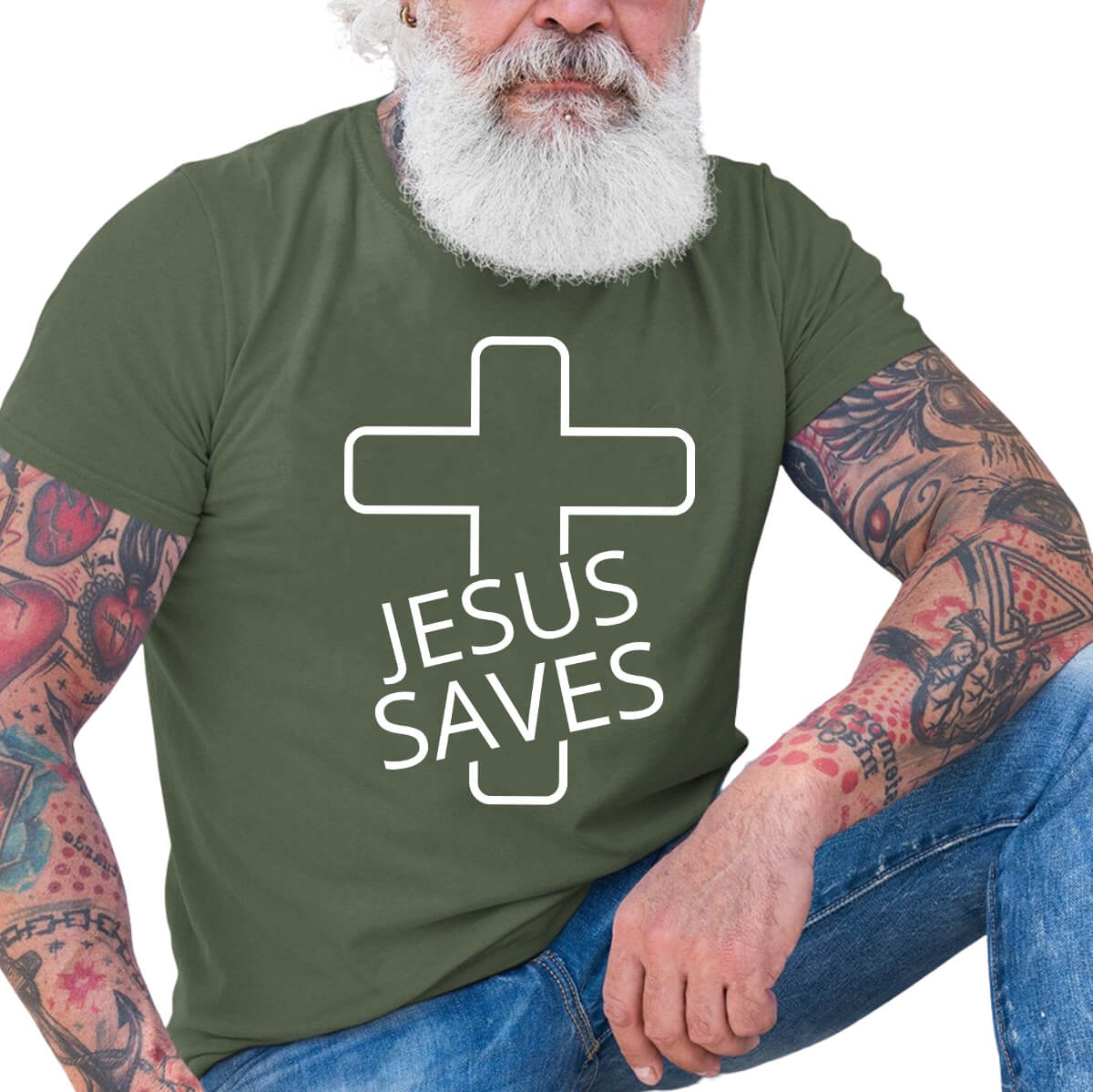 Jesus Saves Cross Men's T-Shirt