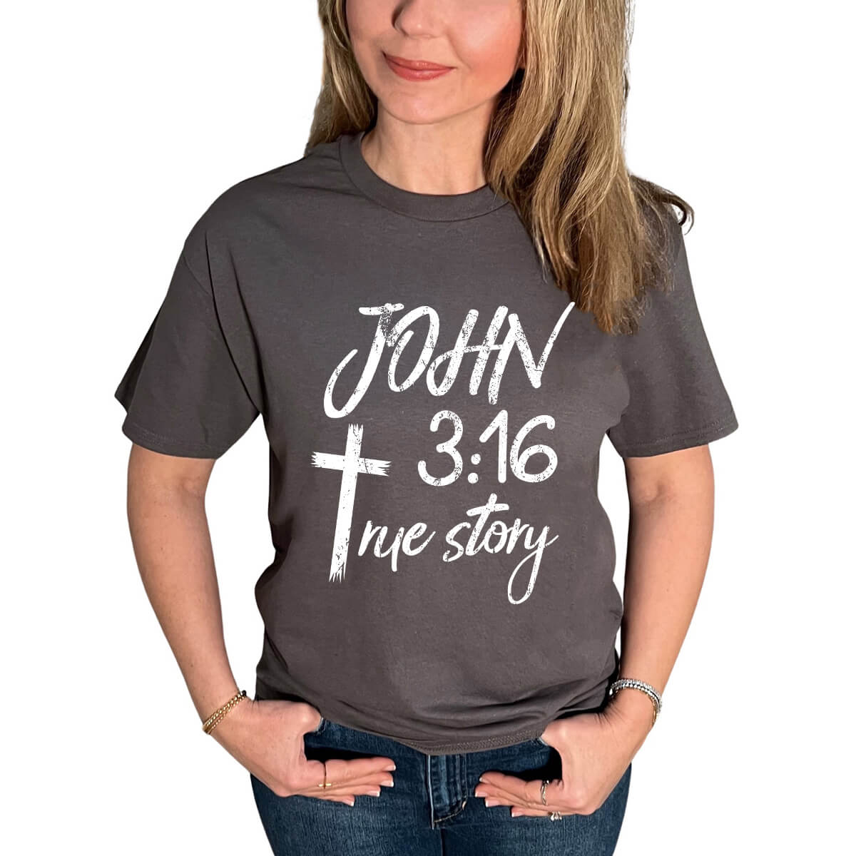 John 3:16 True Story Cross T-Shirt