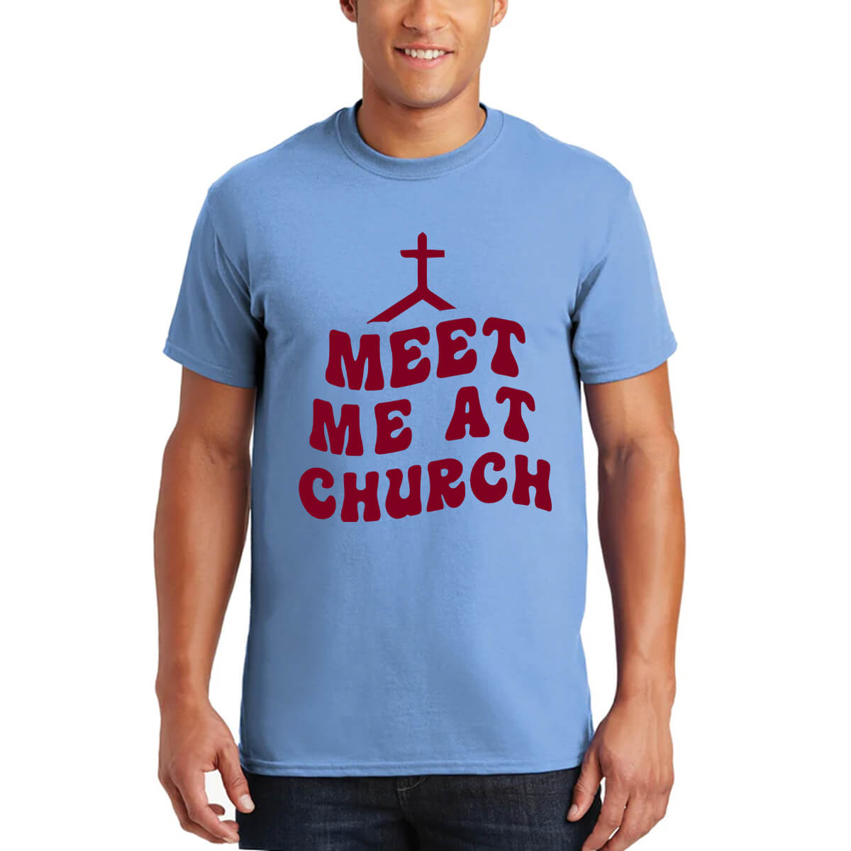 Meet Me At Church Cross Men's T-Shirt