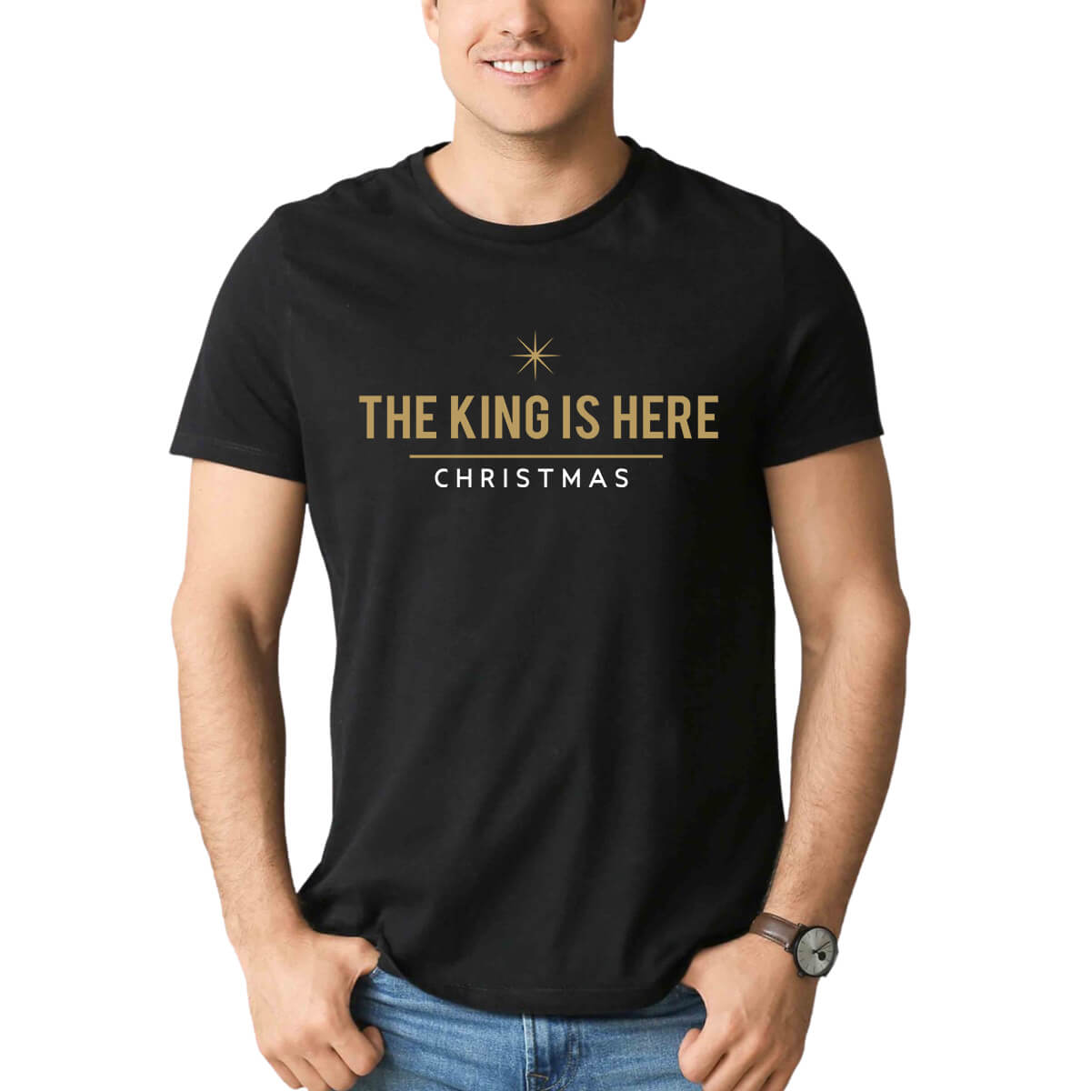 The King Is Here Christmas Men's T-Shirt