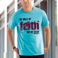 Thumbnail for We Walk By Faith Not By Sight Men's T-Shirt